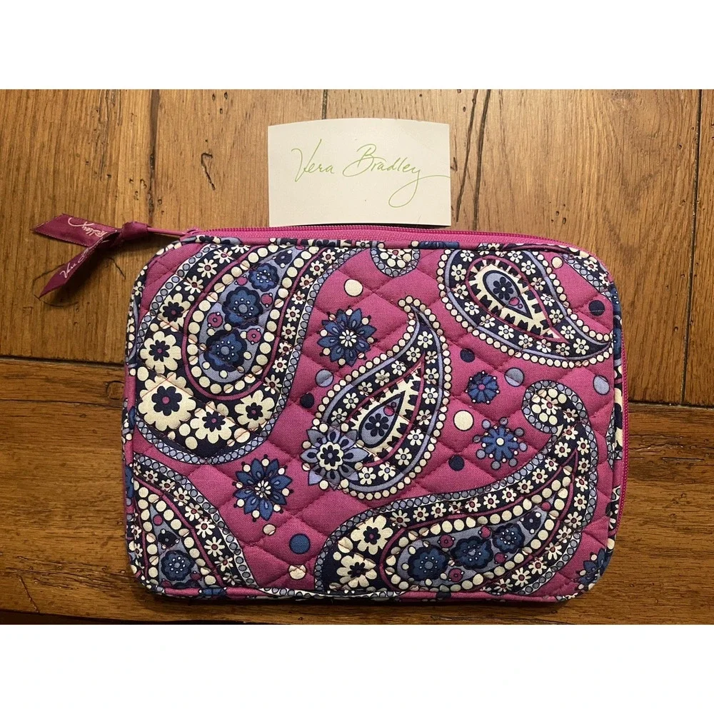 Vera Brandley Purple Flower Design Tablet Case ( Pre Owned)
